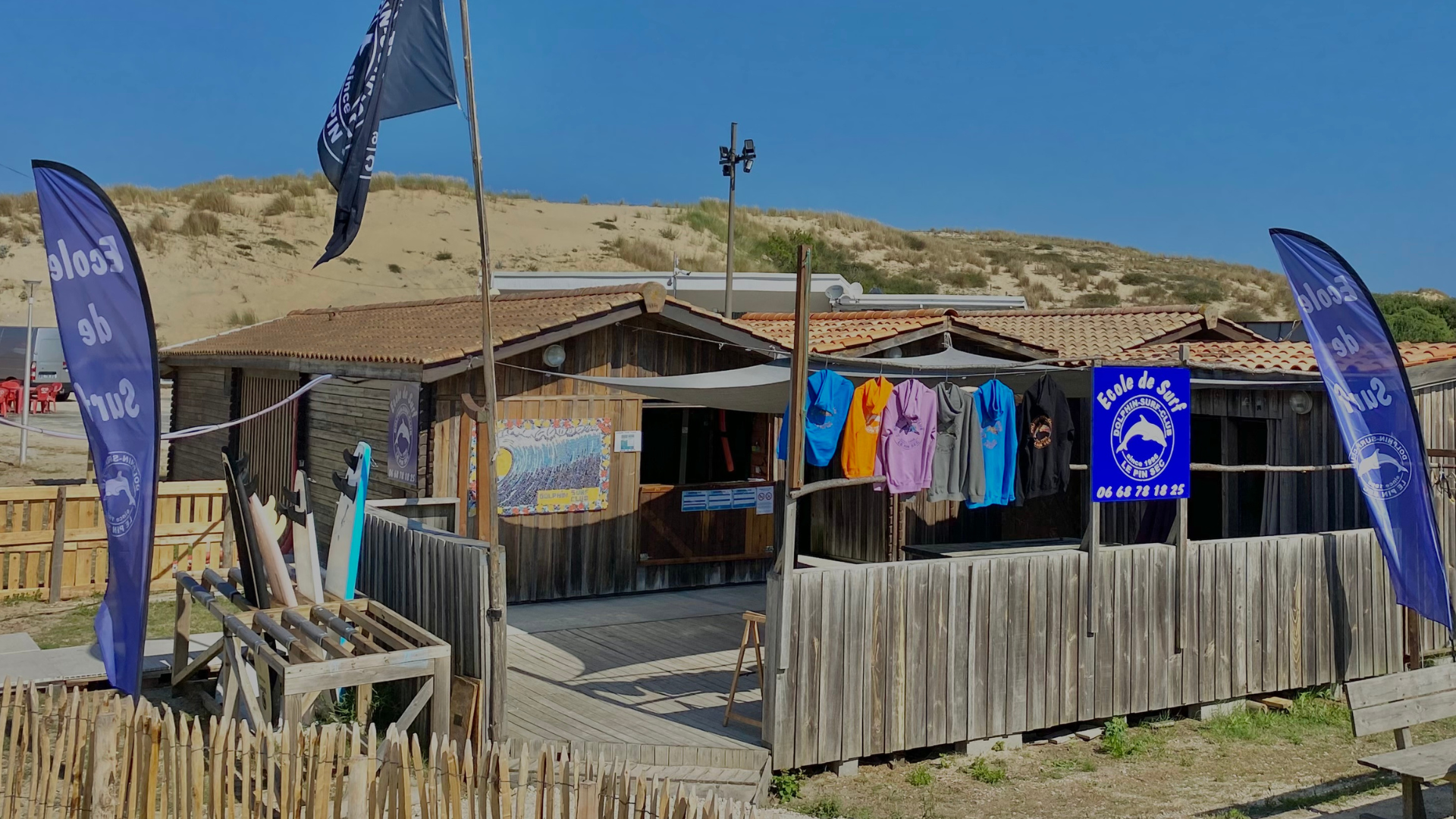 Photo du club de surf ouvert au pin sec à Naujac-sur-Mer 